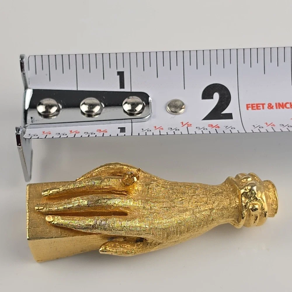 Rare Signed Lilly Dache for Jolle Gold Tone Hand Pencil Sharpener Vtg MidCentury